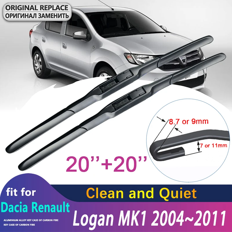 for Dacia Renault Logan MK1 2004~2011 Front Windscreen Windshield Car Wiper Blade Accessories 2005 2006 2007 2008 2009 2010