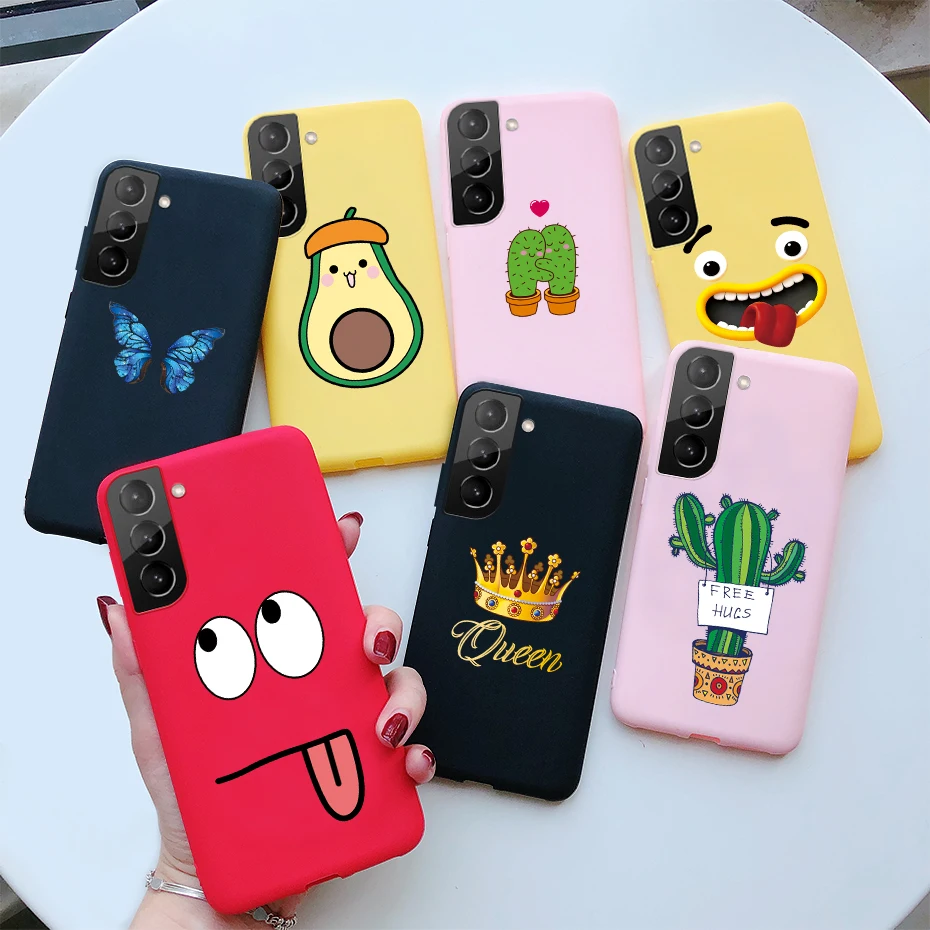 Dla Samsung Galaxy S21 Plus Ultra 5G Etui Cute Painted Silicone Soft Protective Phone Cover dla Samsung S21 S21 plus ultra Case