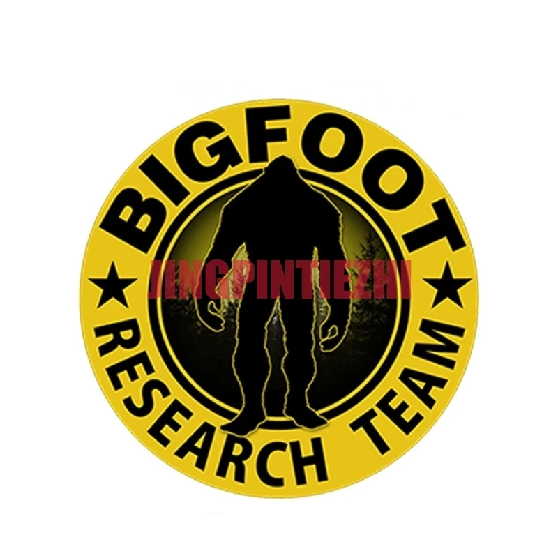 Car Stickers Vinyl Motorcycle Decal Car Window Body Decorative Bigfoot Research Team Yellow Red Sticker Truck Bumper