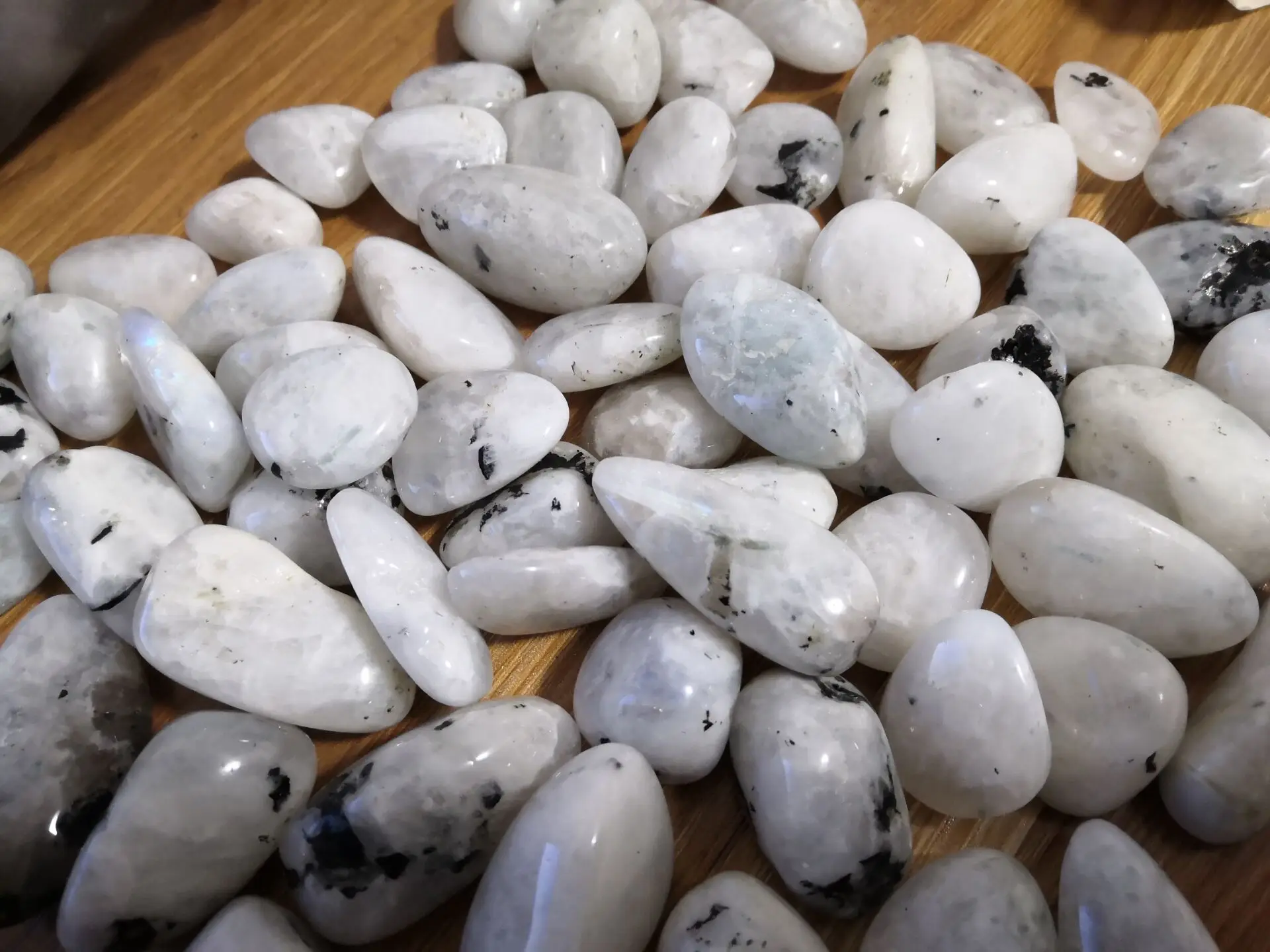 50G Rainbow Moonstone Tumbled Crystal Healing Stone