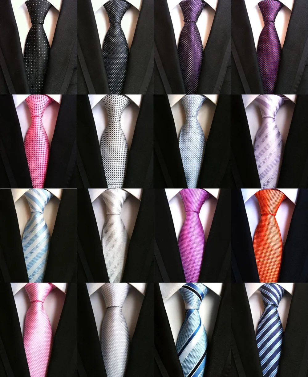 8CM moda klasik erkek şerit kravat mor beyaz mavi siyah pembe lavanta jakarlı dokuma % 100% İpek kravat kravat polka nokta bağları