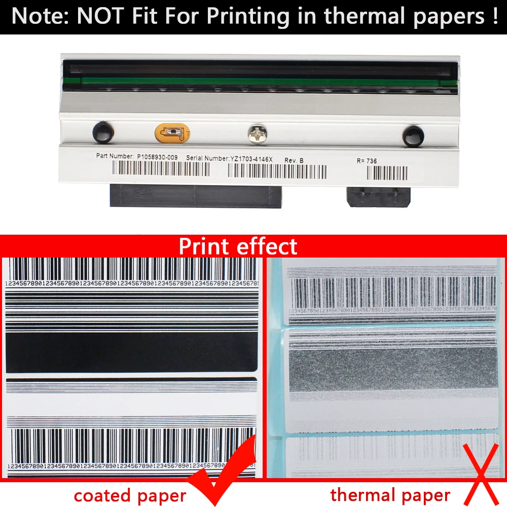 ZT410 Print Head for Zebra ZT410 Thermal Barcode Printer 203dpi  P1058930-009 Compatible