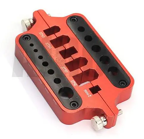 AJRC RC Metall Mini rot Lötwerkzeug Halter Modellauto Drohne Marine Schweißwerkzeug T Stecker Stecker XT60 XT90 4