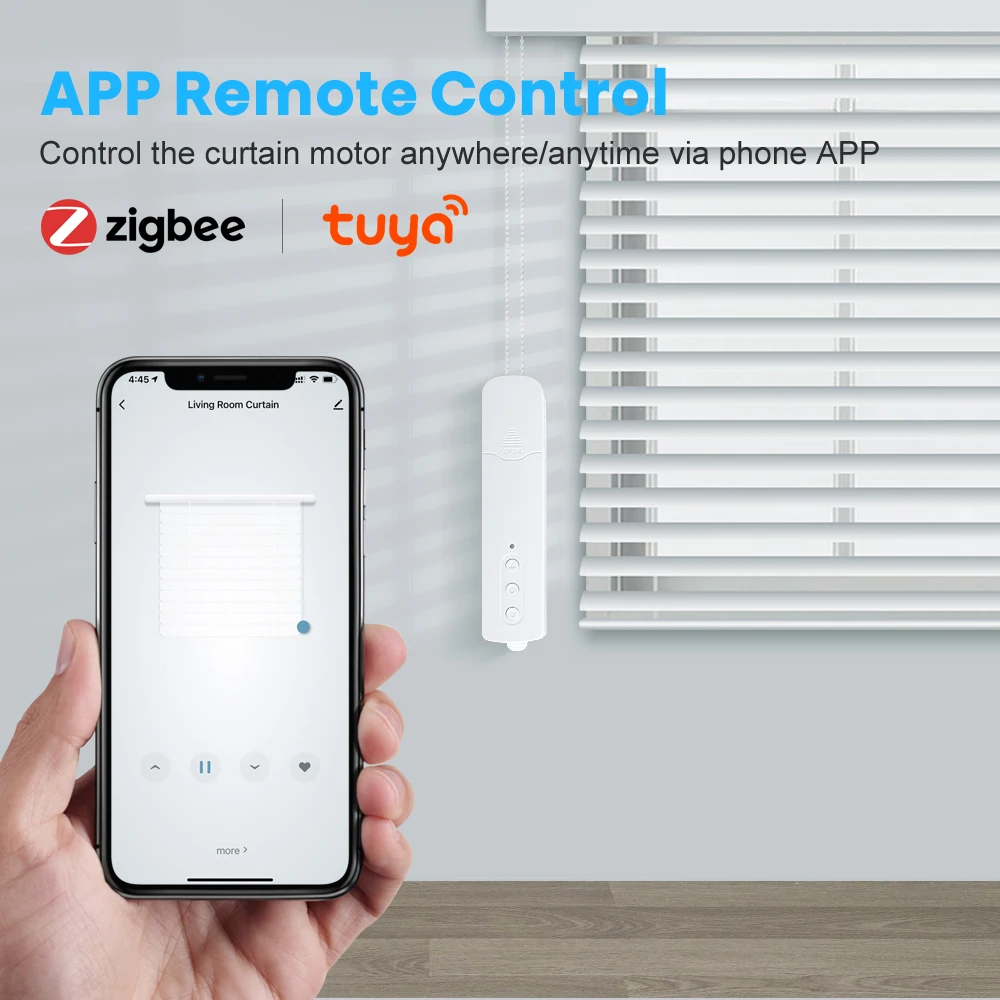 AVATTO Tuya Zigbee Smart Motorized Chain Roller Blinds, Voice Control Shade Shutter Drive Motor works with Alexa, Google home