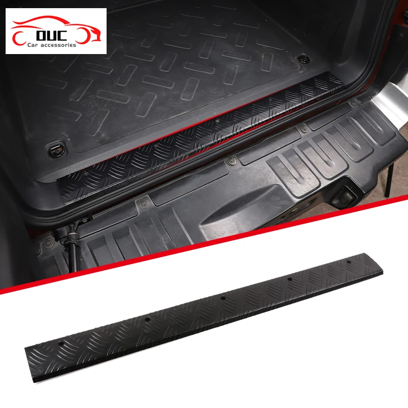 For Toyota FJ Cruiser 2007-21 Alloy Auto Rear Bumper Foot Plate Trunk Door Sill Guard Protector Cover Car Rear Trunk Sill Cover