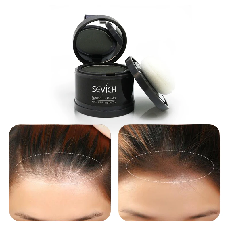 Sevich Waterproof Hairline Shadow Powder Instantly Makeup Edge Control Hair Concealer Root Cover Up Gray Hair Line Powder 4g