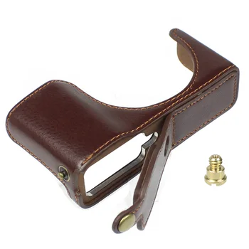 BGNING 가죽 카메라 케이스 하프 백 버튼 커버, 리코 GRIII, GR3, GR III, 오픈 배터리 직접 사용 