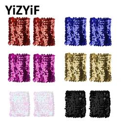 Sequins Oversleeve Women Girls Sparkly Shiny Sequins Stretchy Elastic Oversleeve Arm Sleeve Party Costume Accessory Sequin Cuffs