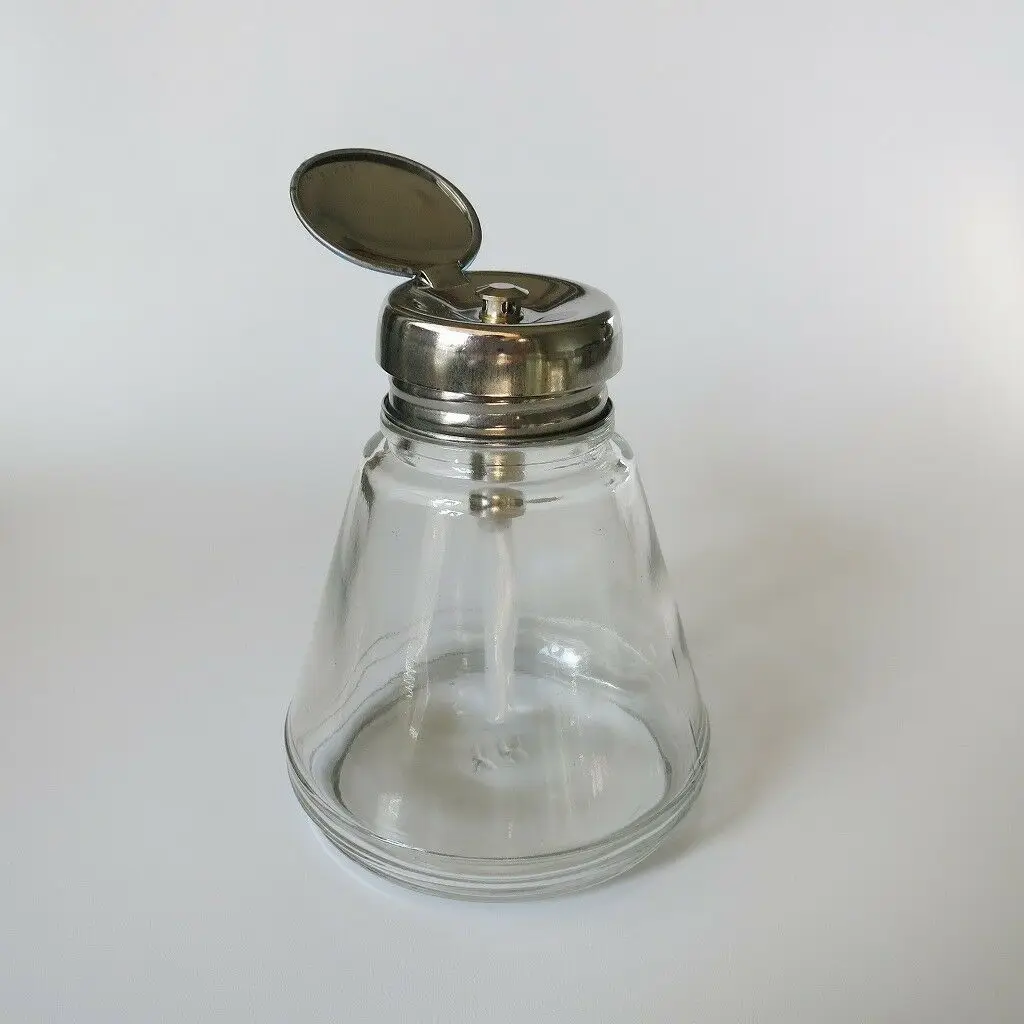 Watch Repair Alcohol Glass Conical Pump Bottle 220ml Liquid Dispenser Flask