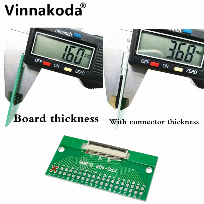 2PCS FFC/FPC adapter board 0.5MM-36P to 2.54MM welded 0.5MM-36P flip-top connector