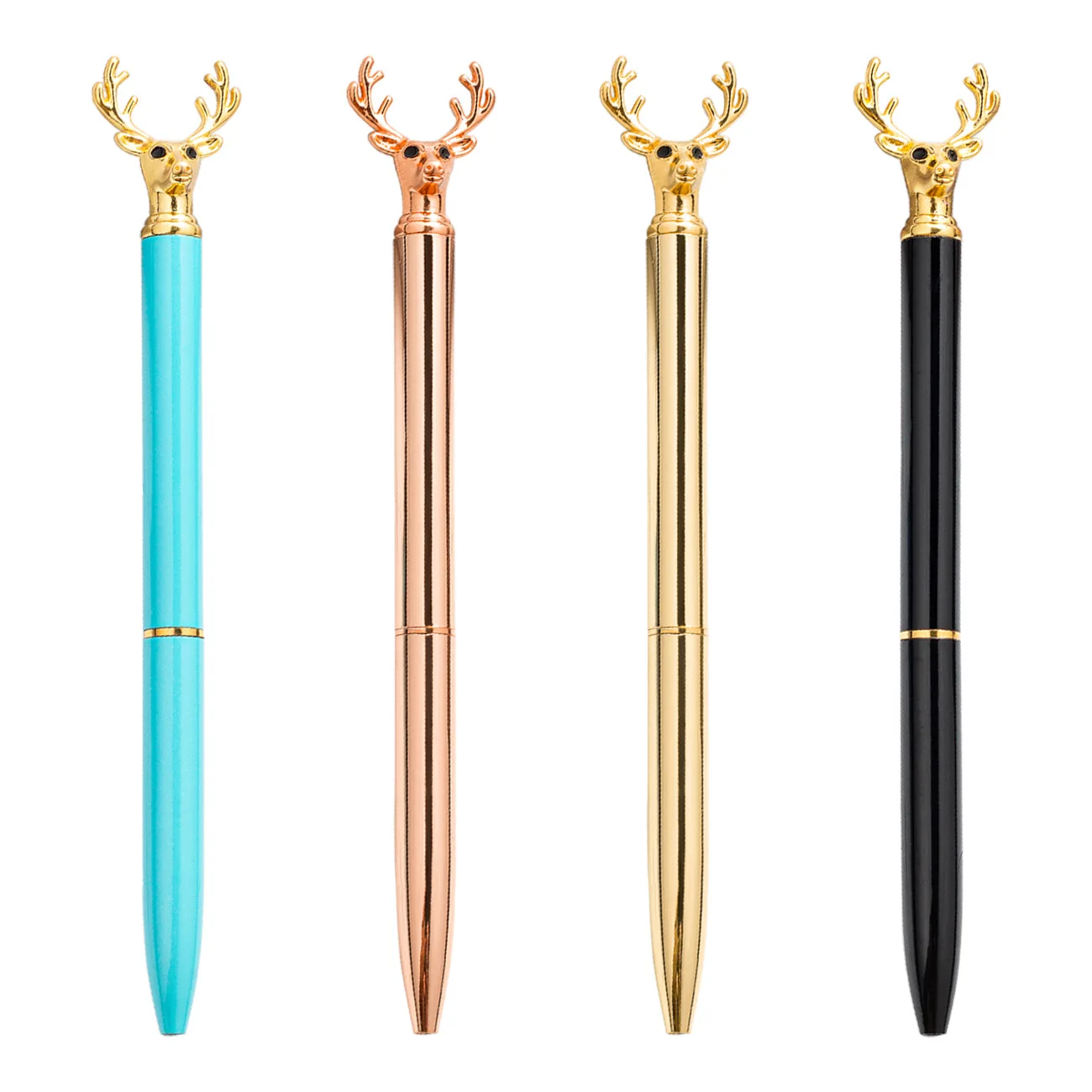 2020 New Fashion Bear Head Metal Ballpoint Pen Creative Christmas Gift Practical Business Office Stationery Writing Pens