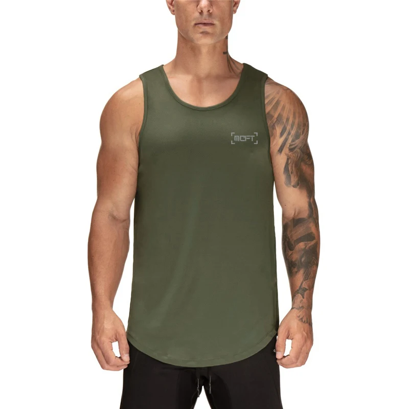 Brand Gym Workout Summer Mesh Tank Top Men Musculation Clothing Bodybuilding Singlets Sleeveless Sports Fitness Quick Dry Vest