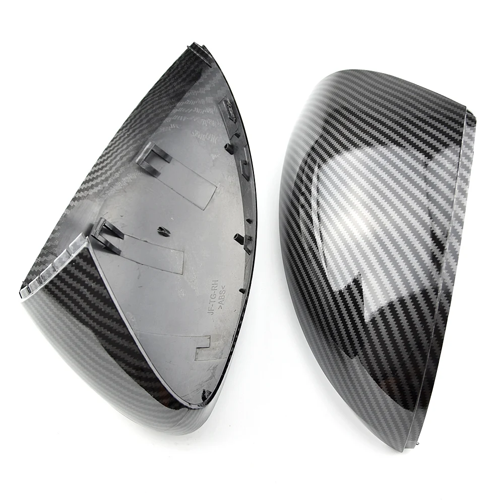 Side Wing Mirror Caps Cover for VW Tiguan MK1 Sharan For Skoda Yeti (Carbon Look) 2009 2010 2011 2012 2013 2014 2015 Replacement