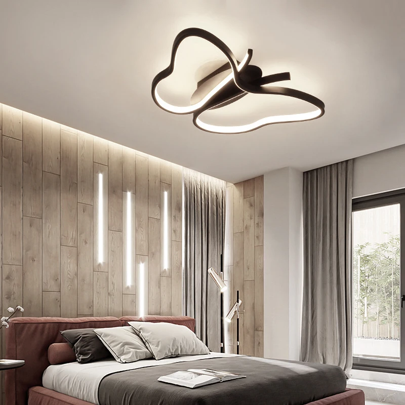 Modern LED Ceiling Lamp Nordic Creative Butterfly Ceiling Lamp with Remote Control for Bedroom Dining Room Home Decor
