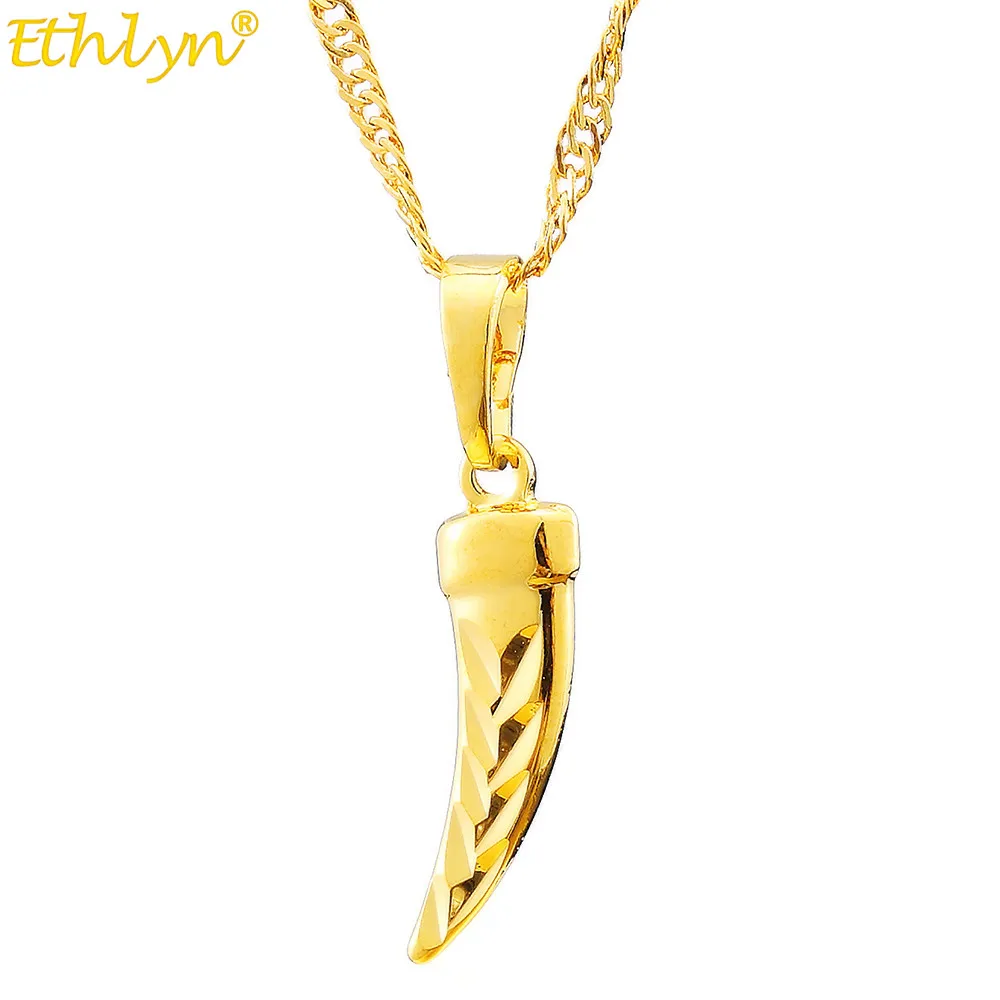 Ethlyn Mini Chili Pendant Gold Color Vegetable Jewelry  Golden Simple Pepper Chili Necklace for Men Women Gift P204