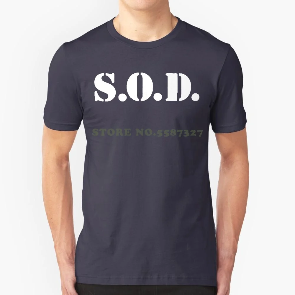 S.o.d. Stormtroopers Of Death-Speak English Or Die , T _ Shirt-Sizes : S To 7xl 100% Cotton T Shirts For Man