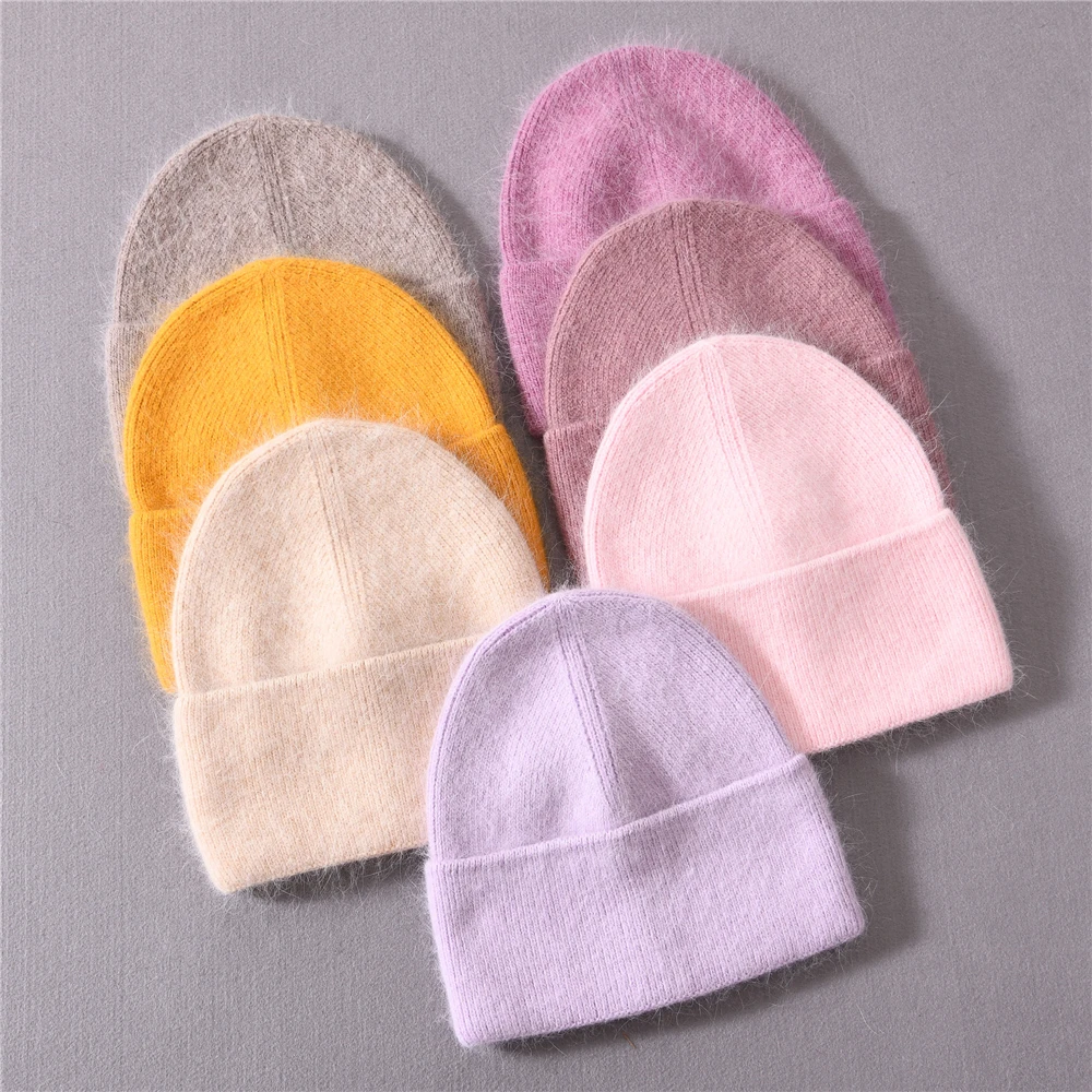 

Jxwatcher Solid Color Winter Hats Women Men Fluffy Long Hair Cashmere Knitted Beanies Warm Wool Autumn Female Beanie Caps Casual