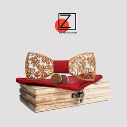 Wedding bow Ties Wooden Bowties For Men Mens Cotton Bow Ties Gravatas Corbatas Business Butterfly Cravat Tie For Party