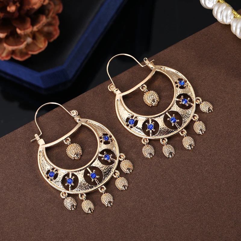 Fashion Golden Drop Earrings for Women Fashion Hedgehog Shape Banquet Jewelry French Hook Dangle Earring Drop Gifts