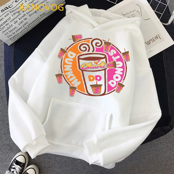 

Funny Anime Cartoon Print Hoodie Women Clothes 2021 Charli Damelio Coffee Sweatshirt Spring Autumn Winter Coat