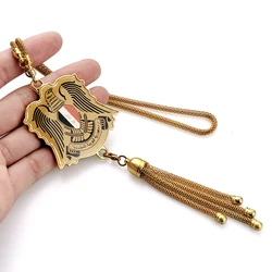 3D Metal National Emblem of Iraq Pendant Rearview Mirror Hanging Ornaments for Mercedes Benz BMW Audi Volkswagen Lada Seat Volvo
