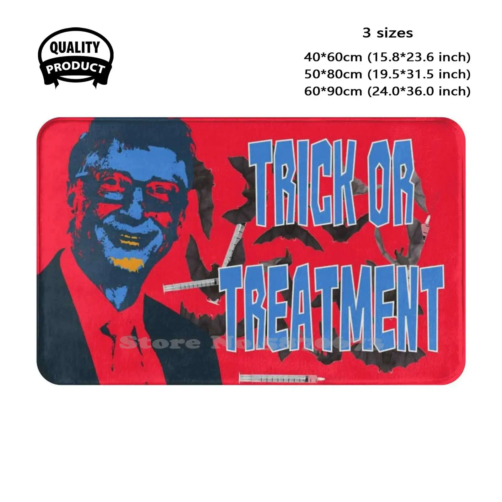 Trick Or Treatment Soft Cushion Home Carpet Door Mat Car Rug 19 Investigate Bill Gates Horror Bats Halloween Vaccines They Live