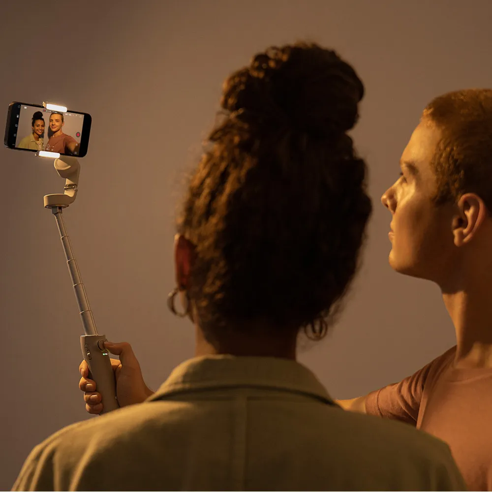 DJI OM5 ملء ضوء الهاتف المشبك ل DJI OM 5 4 SE المغناطيسي تصميم مع سطوع قابل للتعديل و درجة حرارة اللون الأصلي