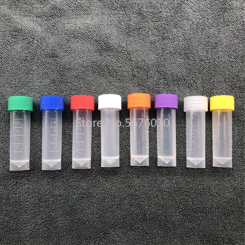 5ml Cryovial Plastic Test Tubes Cryo Vial Freezing Tube Cold Storage Tube with Gasket