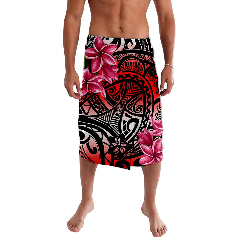 Custom Patroon Polynesische Print Stoffen Tonga Half Rok Reggae Kleur Aanpassen Met Patroon Aboriginal Half Rok Ie Faitaga