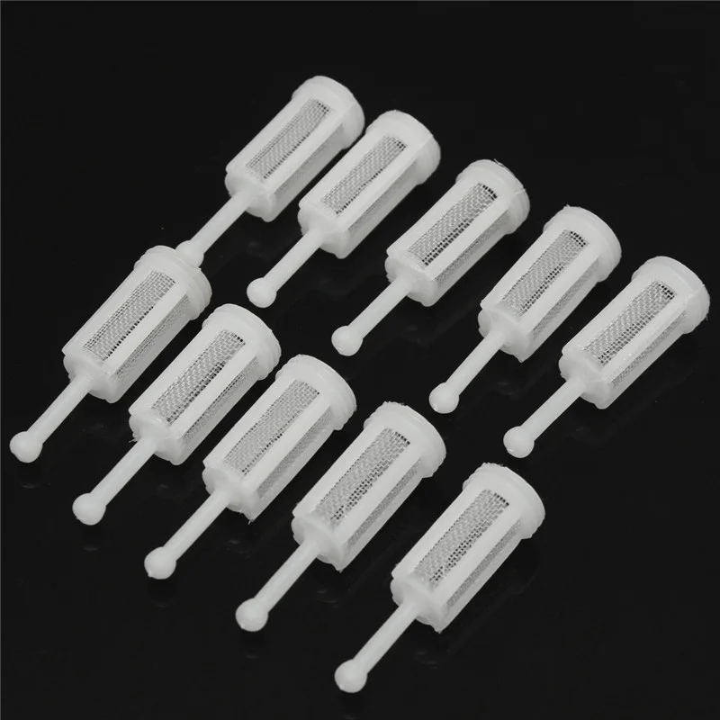 GTBL 10Pcs Plastic Gravity Typ Spray Filter Pot Diameter 11Mm Total Length 36Mm Can Adapt To The Majority Of Solvent