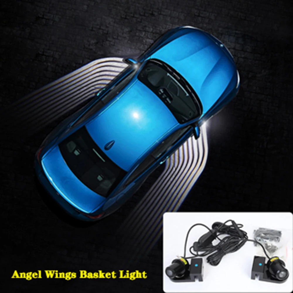 Car Welcome Light For BMW F10 F11 5 Series Angel Wings Door Light LED Courtesy Door Exterior Warning Light Carpet Ground Lamps