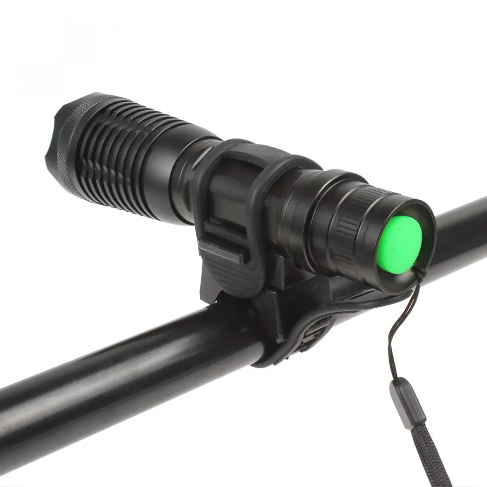Universal 360 Degree Adjustable Rubber Straps Bicycle Flashlight Clamp Headlight Holder for LED Flashlights