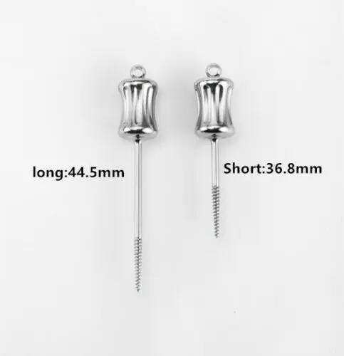 

Dental Manual Root Fragment Extractor Tooth Extraction Elevator Extracting Drill Long44.5mm Short36.8mm