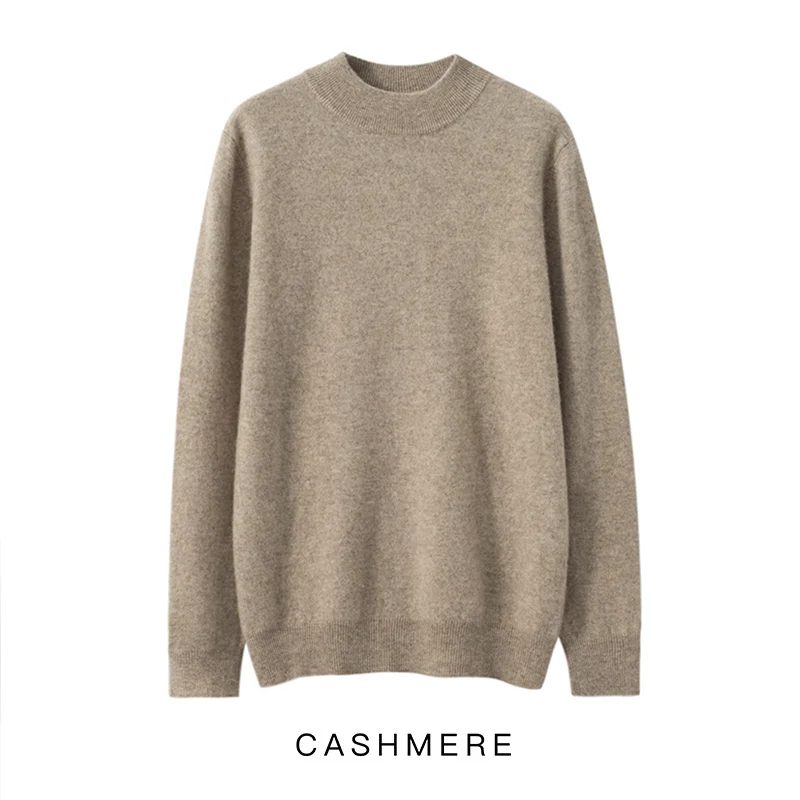 High Quality 2021 New Autumn 100% Cashmere Sweaters Winter Fashion Clothing Men\'s Soft Solid Color O-Neck Men Pullover