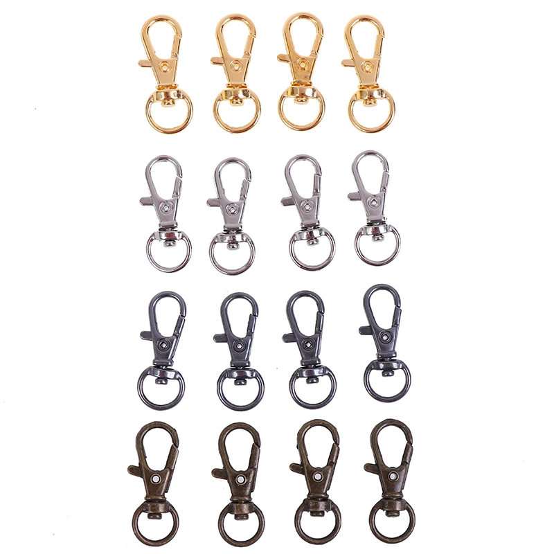 10Pcs/lot Bag Clasps Lobster Swivel Keychain Trigger Clips Snap Hook Mini Rotatable Buckle Hook Lobster