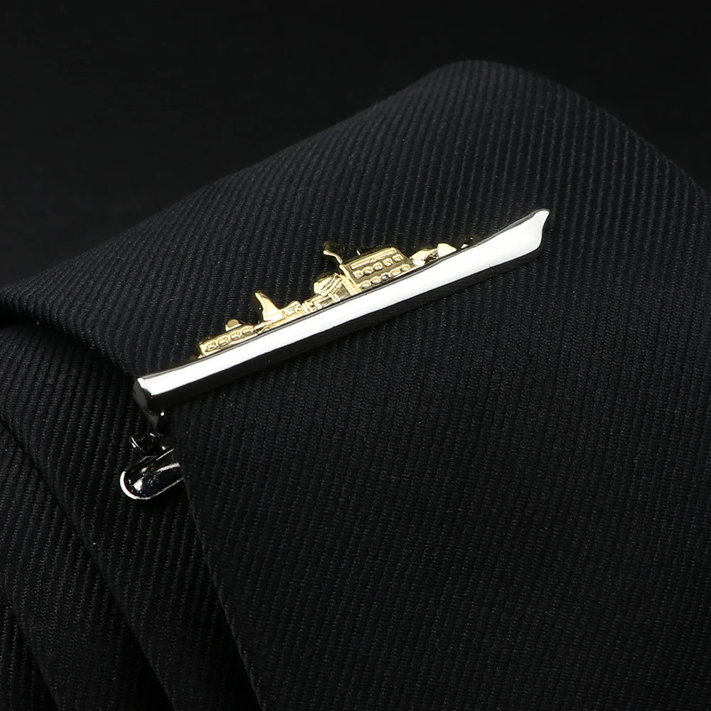 Men Alloy Metal Sliver Color Tie Clips 27 Designs Option Scissors Fish Bone Beard Wing Animal Clip Bar Wedding Party Jewelry Pin