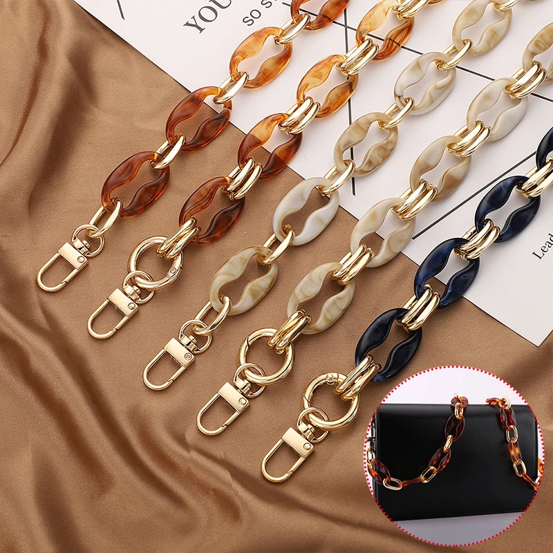 New 40/60cm Acrylic Handbag Chains Shoulder Bag Strap DIY purse Chain Resin Chains Handles Belt Parts Bag Accessories