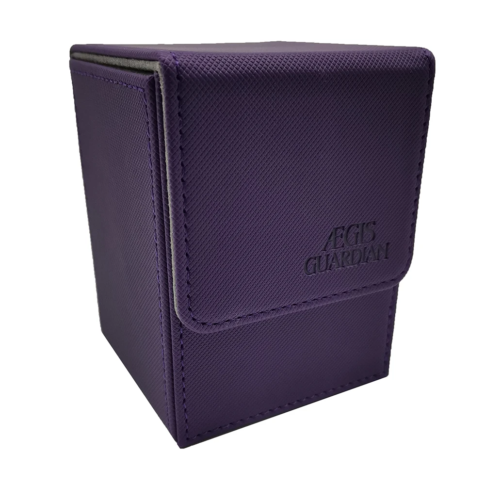 

AEGIS GUARDIAN Top-Loading Card Case Deck Box for Mtg Yugioh TCG Binders: Purple 100+