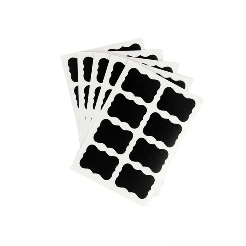 

40PC Blackboard Stickers Waterproof Chalkboard Kitchen Spice Label Sticker Home Jars Bottles Tags Blackboard Labels White Marker