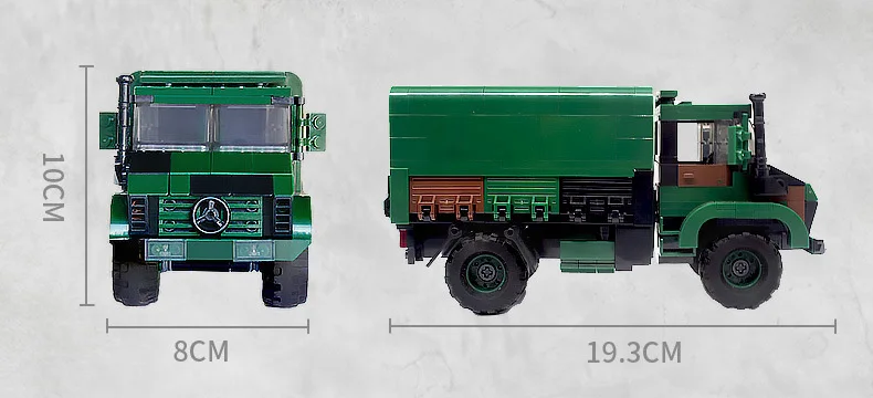 Deutschland Moderner Militär-Benz Unimog LKW ORV Batisbricks Baustein-Set LKW 2t GL Fahrzeug Modellbausatz Spielzeug für Geschenke – Detail 9