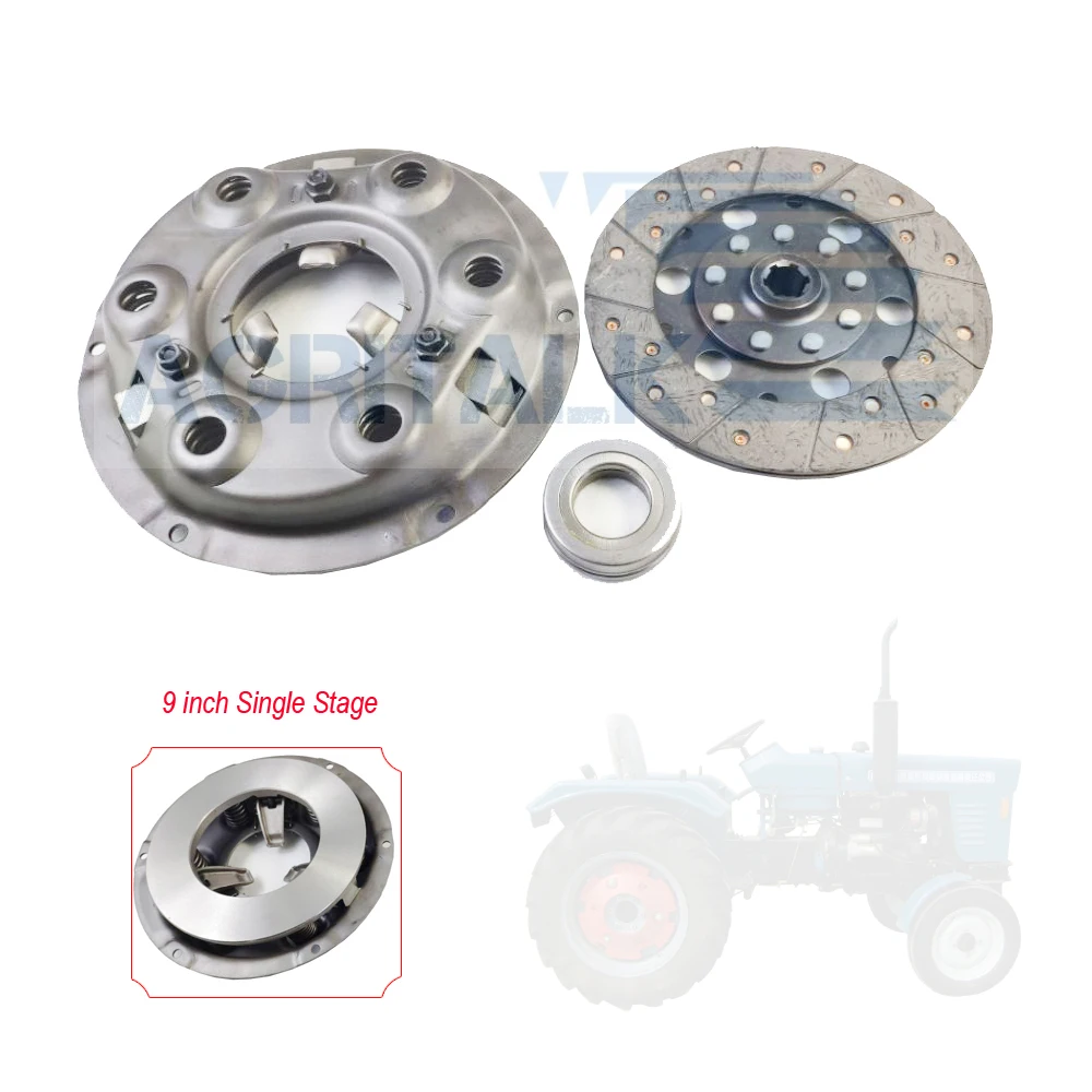 

The 9 inch single stage clutch with disc and release bearing for Taishan model TS254 / TS304, Part number: