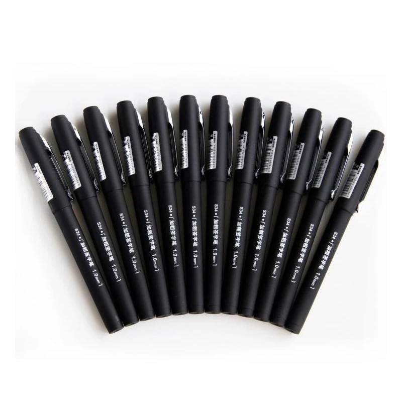 1 Pcs 1,0 Mm Schwarz Professionelle Zeichen Rollerball Stift Gel Ink Pen Büro Liefert Schreibtisch Zubehör