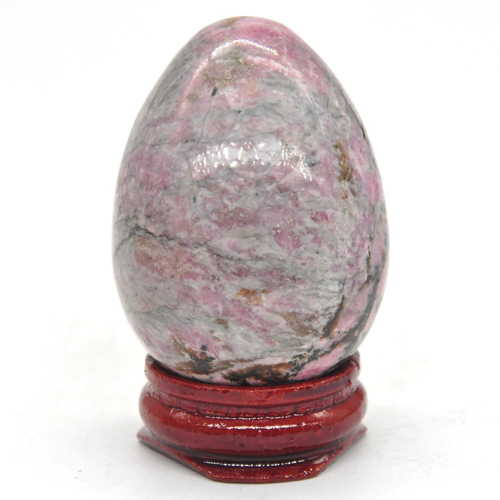 36x50mm Rhodochrosite Egg Shaped Stone Healing Natural Crystal Massage Minerale Gemstone Spiritual Decoration Collection