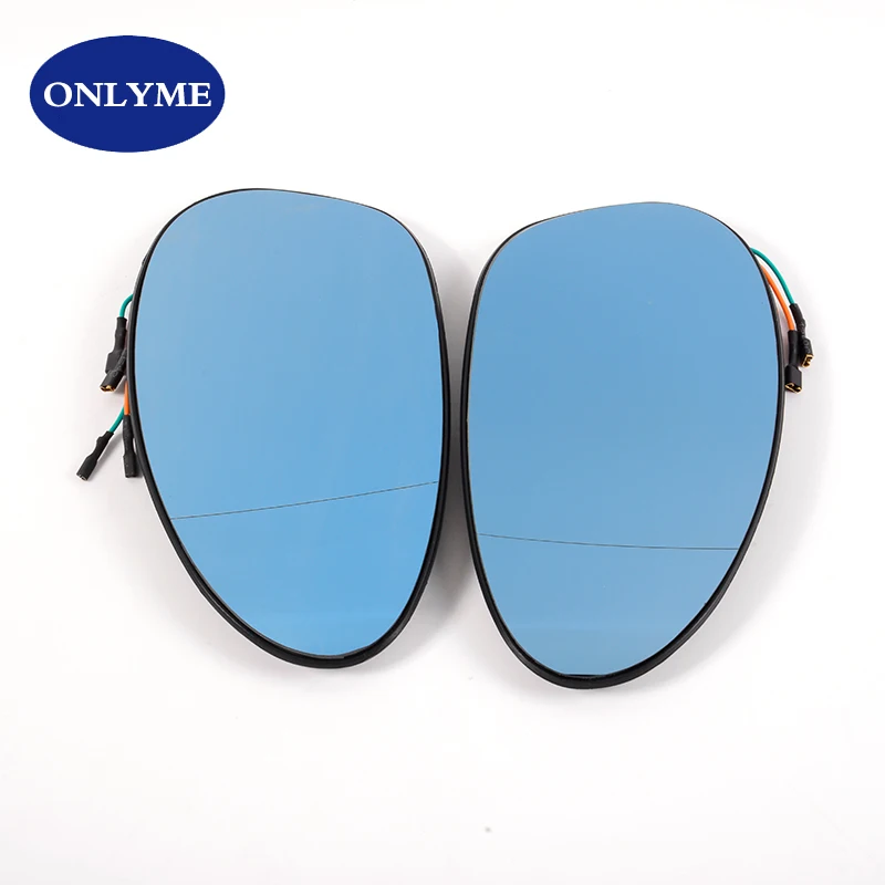 Car wide angle heated 4 pins blue mirror glass for BMW series 1 , 3  E90 E91 E92 E93 E87 E88 E46 2004 05 06 07 08 09