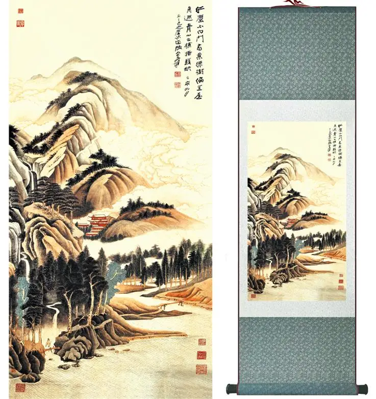 

ZhangDaqian landscape painting Chinese art Painting Home Office Decoration Chinese painting 2015012206Printed painting