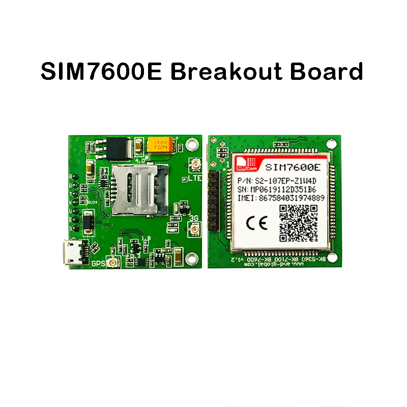 

SIMCOM SIM7600E LTE Cat1 Module Breakout Board LTE-FDD B1 B3 B5 B7 B8 B20 Band For Europe Middle East Africa Korea Thailand