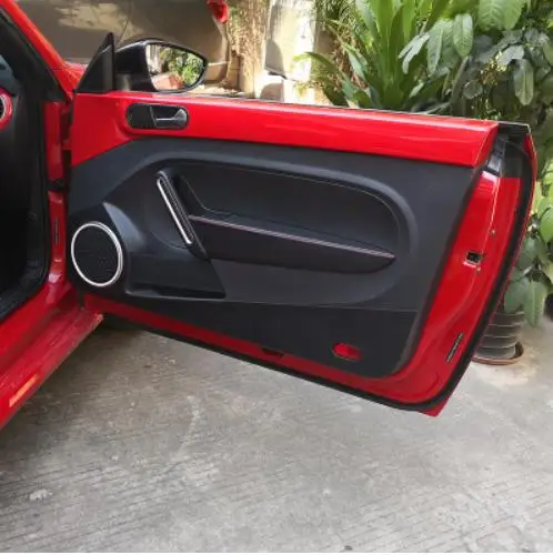 극세사 가죽 자동차 도어 팔걸이 패널 보호 커버, 폭스바겐 딱정벌레 2012 2013 2014 2019 자동차 인테리어 액세서리