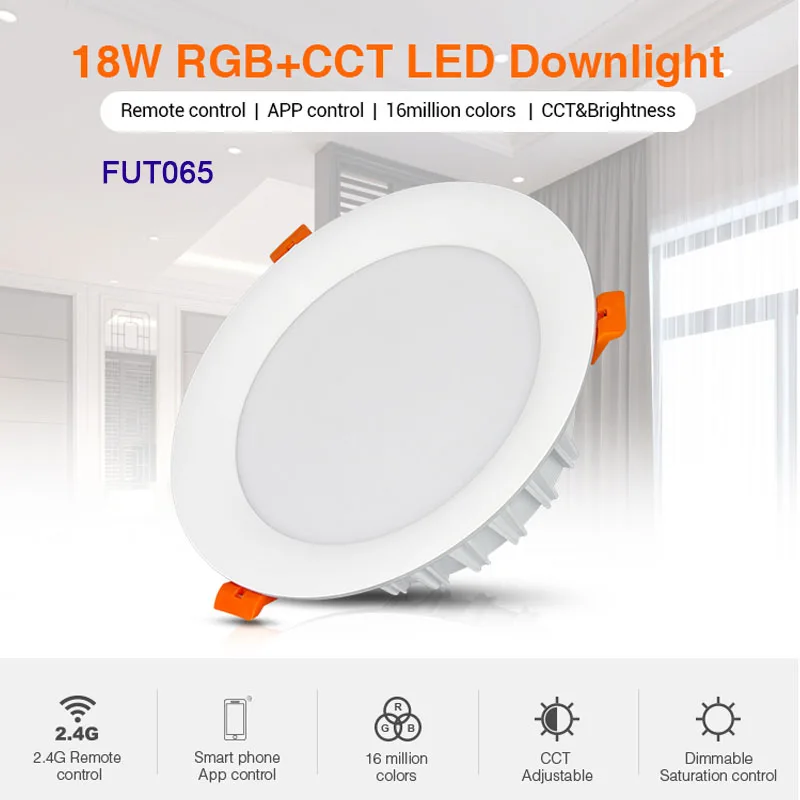 Imagem -04 - Miboxer-downlight Led Regulável 6w 9w 12w 15w 18w Rgb Mais Cct Ac110v 220v Fut061 Fut063 Fut066 Fut068 Fut069