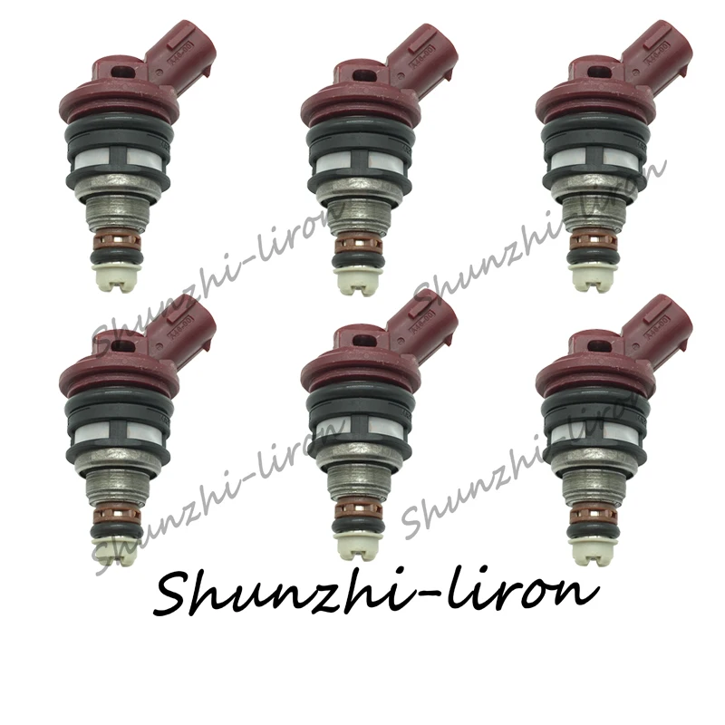 6pcs Fuel Injector Nozzle For Nissan NX Sentra 91-94 2.0L L4 for Infiniti 2.0L 3.0L Z32 SR20 Ka24de 16600-53J03 16600-10Y00