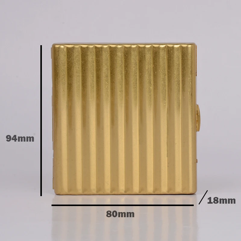 Copper Cigarette Case  Metal Tobacco Box  Water Wave Pattern 20pcs Cigarette Holder Auto Smoking  Accessory New Arrive Promotion